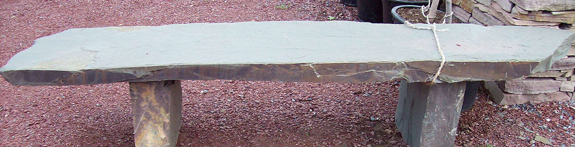 Green VT Slate Bench