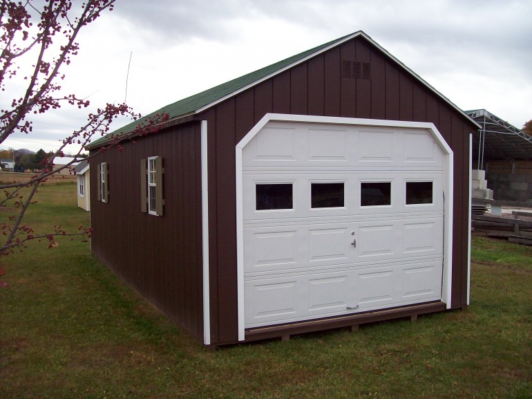 Brown Garage Livingston Farm Outdoor Structures, Landscaping