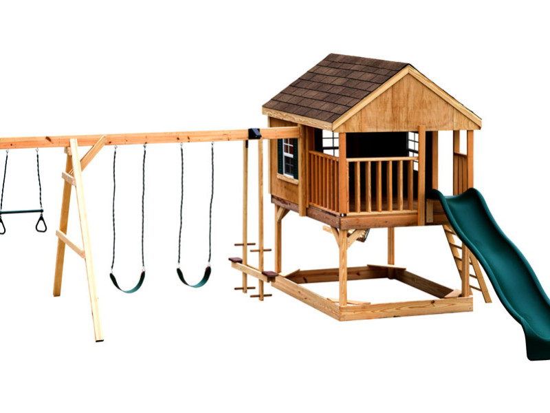 Country Cabin Swing Set