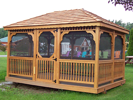 Gazebo, Deluxe Rectangle 10x14 | Livingston Farm: Outdoor Structures ...