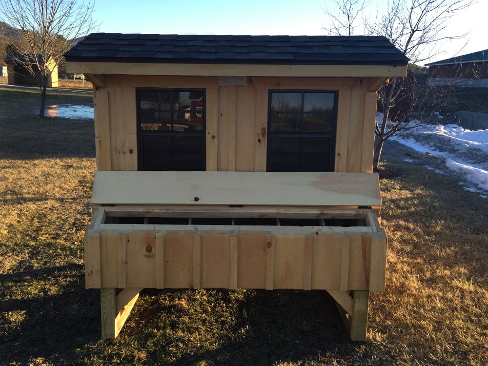 4x6_clear_wood_finish_chicken_coop Livingston Farm Outdoor