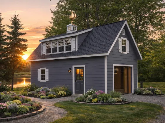 Two-Story Single-Bay Garage