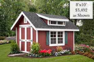 Red Victorian 8x10 A Frame Shed