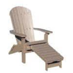 Deluxe Fan Back Chair With Built-In Ottoman